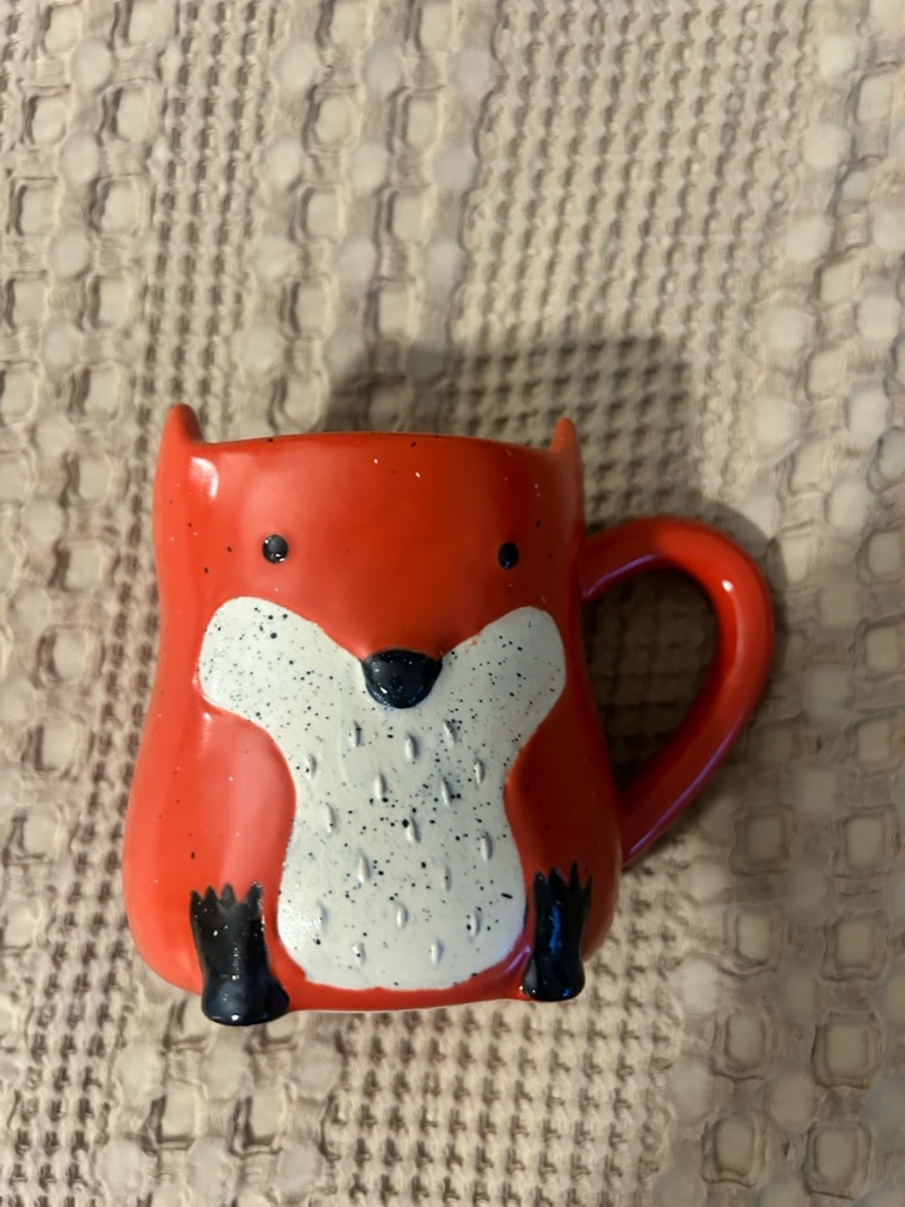 Orange Fox Ceramic Mug - Indigo- Decorative Home Art
